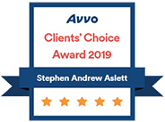 Avvo Clients' Choice Award 2019 Stephen Andrew Aslett